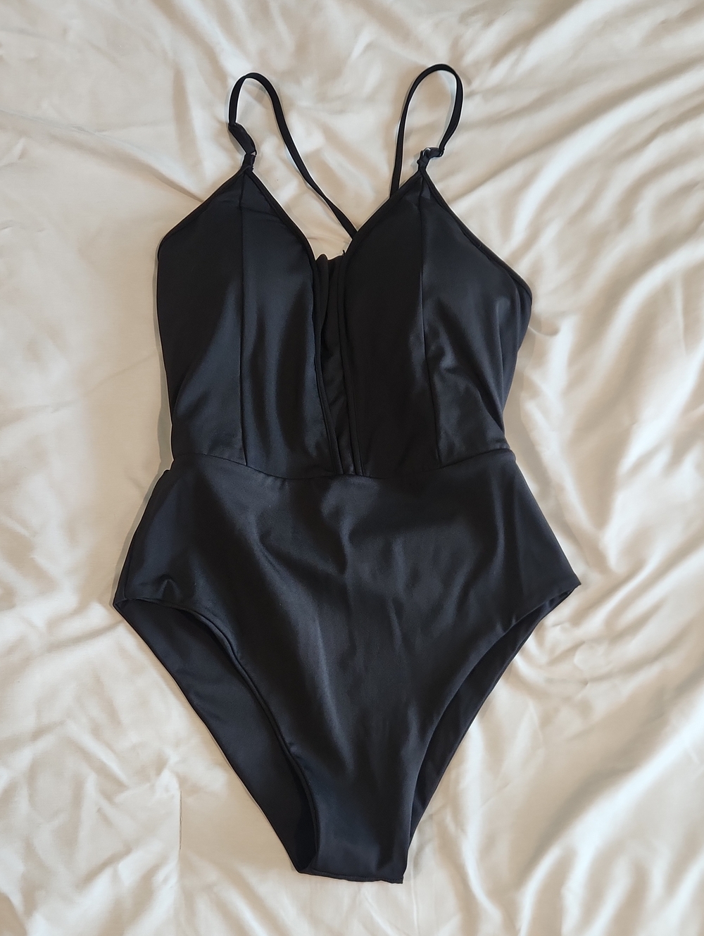 Buffbunny Black One-Piece Swimsuit with Strappy Bqck